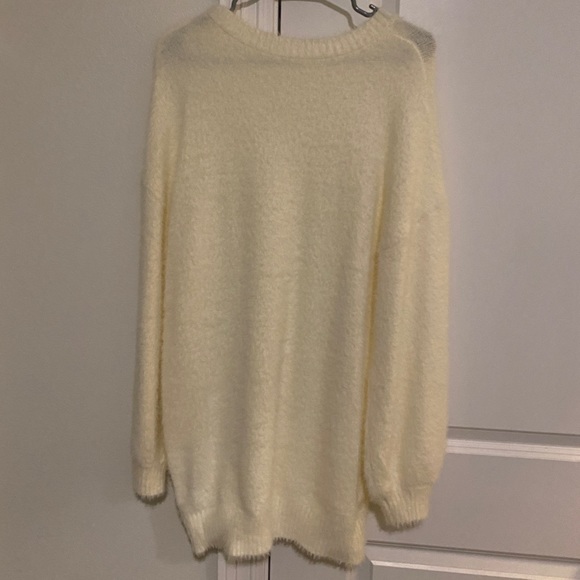 Cream Oversized Sweater Dress - Picture 2 of 3
